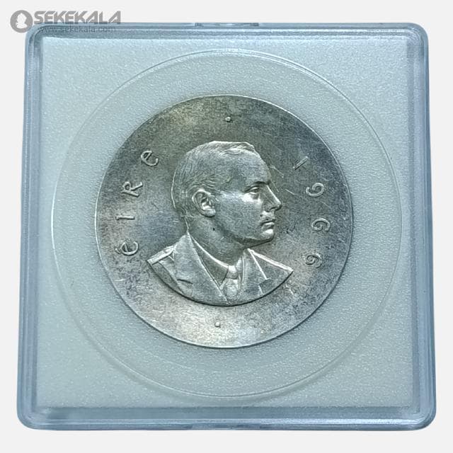 سکه 10 شیلینگ نقره یادبودی ایرلند 1966 (بسیار کمیاب) — تصویر ۳