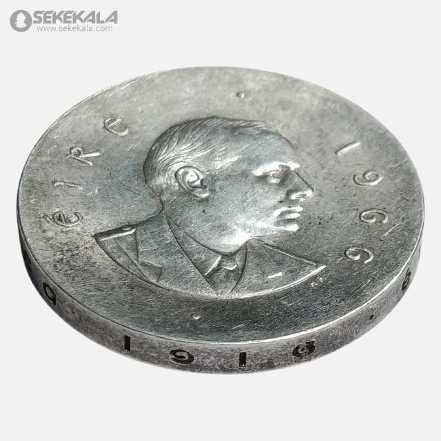 سکه 10 شیلینگ نقره یادبودی ایرلند 1966 (بسیار کمیاب) — تصویر ۴