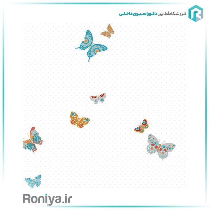 کاغذ دیواری بچه گانه پروانه کد 24055