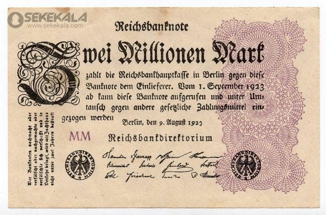 اسکناس 2000000 مارک آلمان 1923 (جمهوری وایمار)(EF)