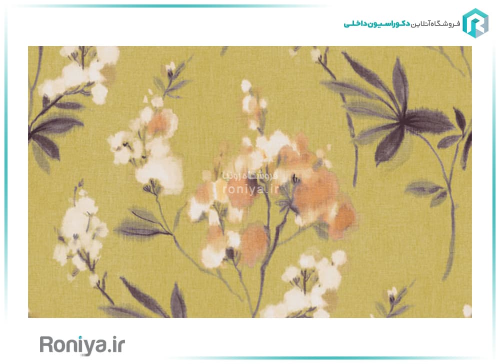 کاغذ دیواری گل های محو آبرنگی کد WF10116 — تصویر ۳