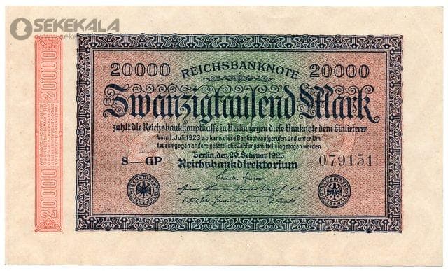 اسکناس 20000 مارک آلمان 1922 (جمهوری وایمار)(AU)