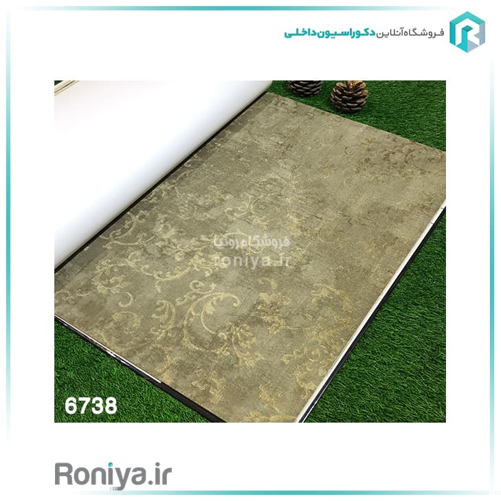 کاغذ دیواری پیچک طرح محو زمینه قهوه ایCode-6738
