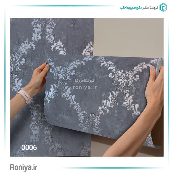 کاغذ دیواری داماسک لاکچری کد 0006 — تصویر ۳