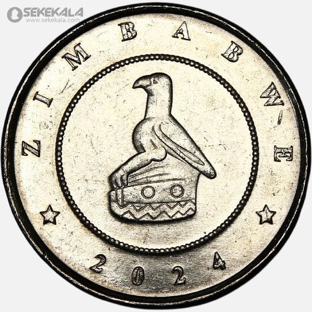 سکه کمیاب 5 زیگ زیمبابوه 2024 (UNC) — تصویر ۲