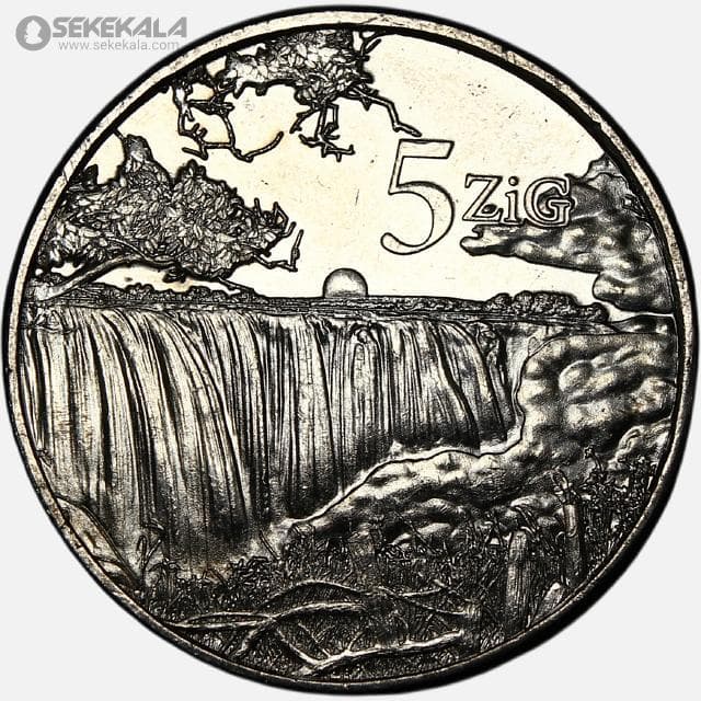 سکه کمیاب 5 زیگ زیمبابوه 2024 (UNC)