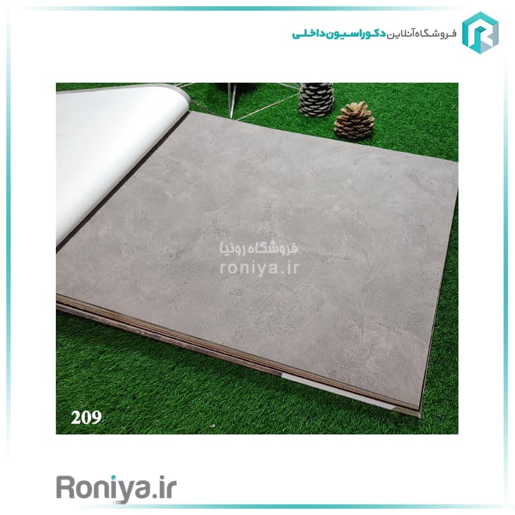کاغذ دیواری طوسی پتینه اکلیل دار Code-209