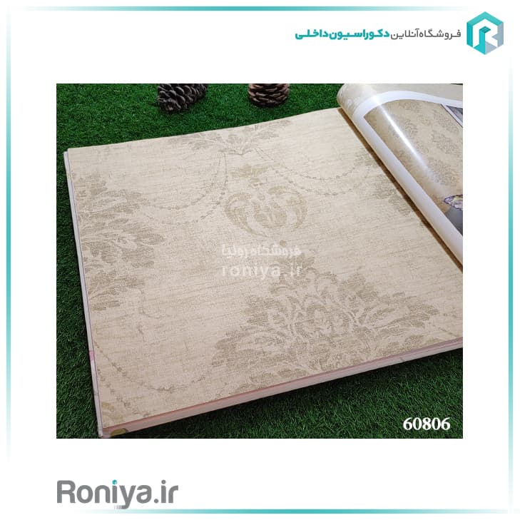 کاغذ دیواری طرح کلاسیک زمینه روشنCode-60800-60802-60806 — تصویر ۲