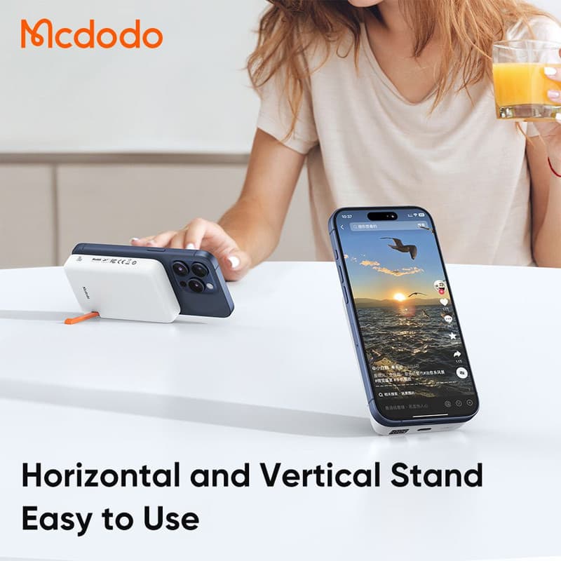 پاور بانک بی سیم فست شارژ مک دودو MC-510 PD 20W ظرفیت 10000 میلی آمپر ساعت — تصویر ۷