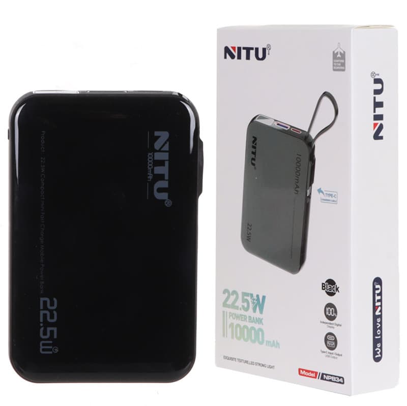 پاور بانک فست شارژ نیتو NPB34 PD 22.5W ظرفیت 10000 میلی آمپر ساعت