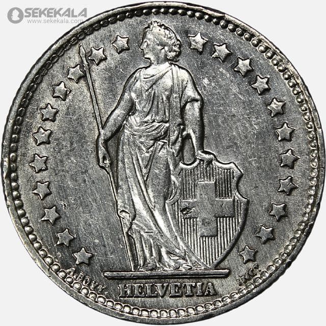 سکه 1 فرانک نقره سوئیس 1959