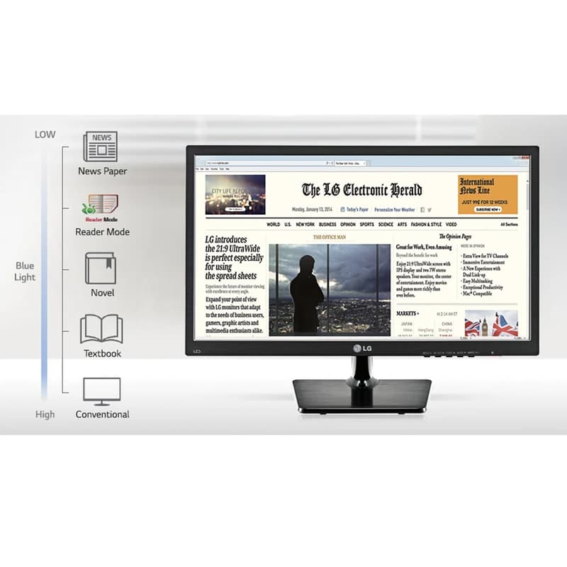 مانیتور استوک ال‌جی LG 19M37A 18.5/19 Inch HD — تصویر ۲