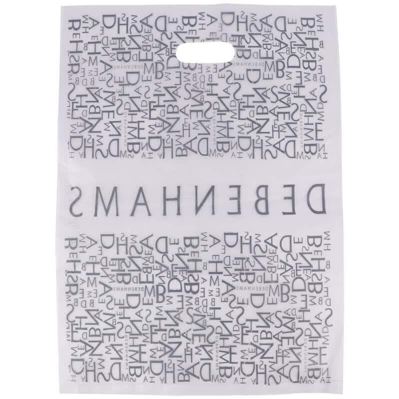 نایلون پایپی دسته دار طرح DEBENHAMS سایز 50*35 سانتی متر بسته 1 کیلویی — تصویر ۳