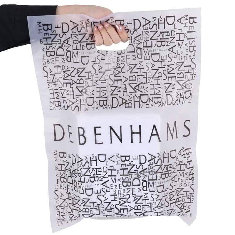 نایلون پایپی دسته دار طرح DEBENHAMS سایز 50*35 سانتی متر بسته 1 کیلویی — تصویر ۴