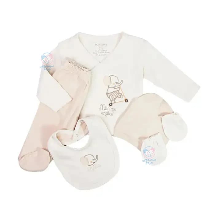 ست 5 تیکه نوزادی مینی لمب mini lamb طرح فیل
