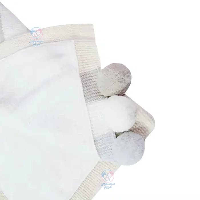 پتو بافت نیپر Nipper پوم دار — تصویر ۲
