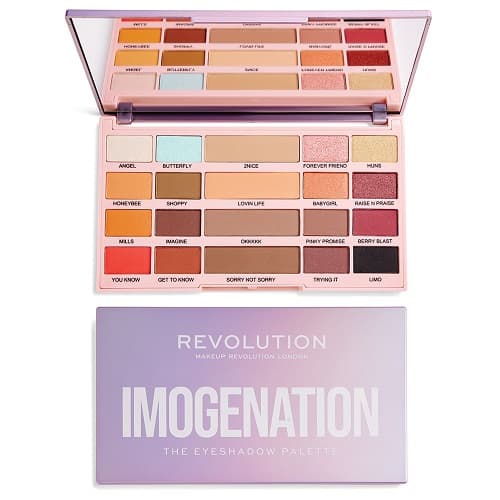پالت 20 رنگ سایه گلچین شده توسط میکاپ آرتیست Imogen Hudson رولوشن Imogenation X