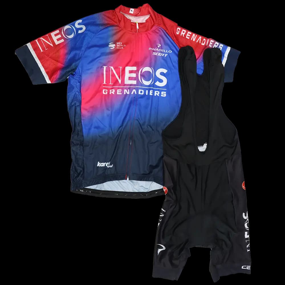 ست پیراهن و دوبنده دوچرخه سواری طرح INEOS