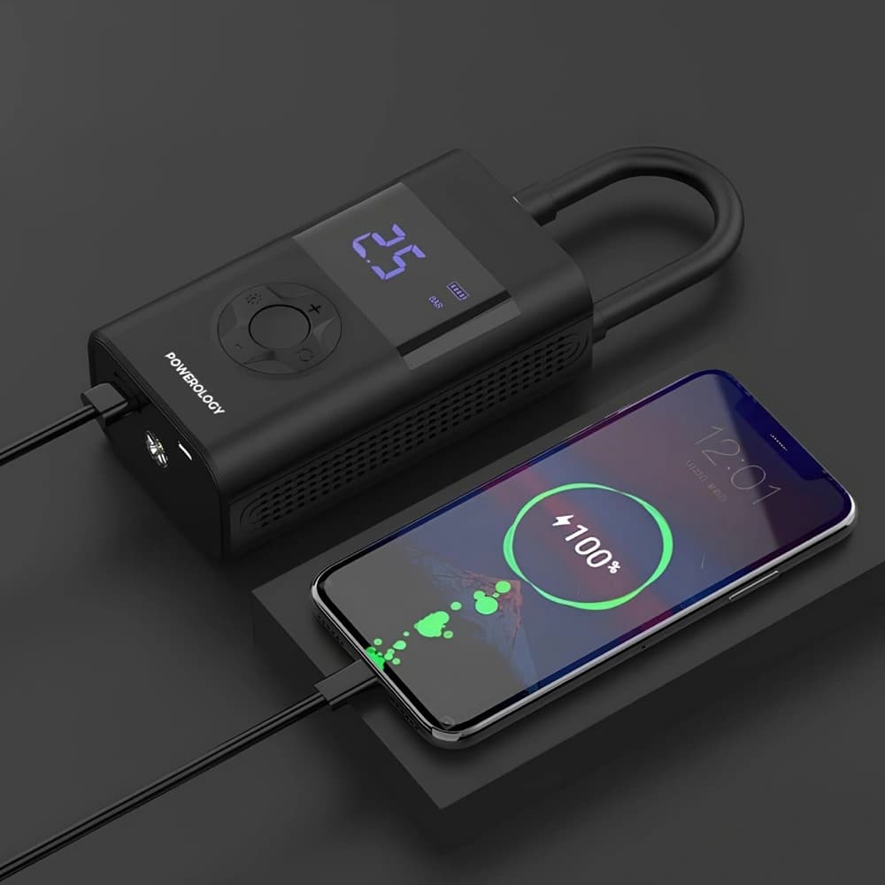 پاور بانک و پمپ باد پاورولوژی مدل Powerology PP055 — تصویر ۲