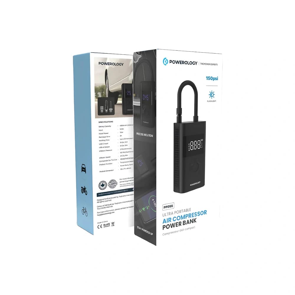 پاور بانک و پمپ باد پاورولوژی مدل Powerology PP055 — تصویر ۴