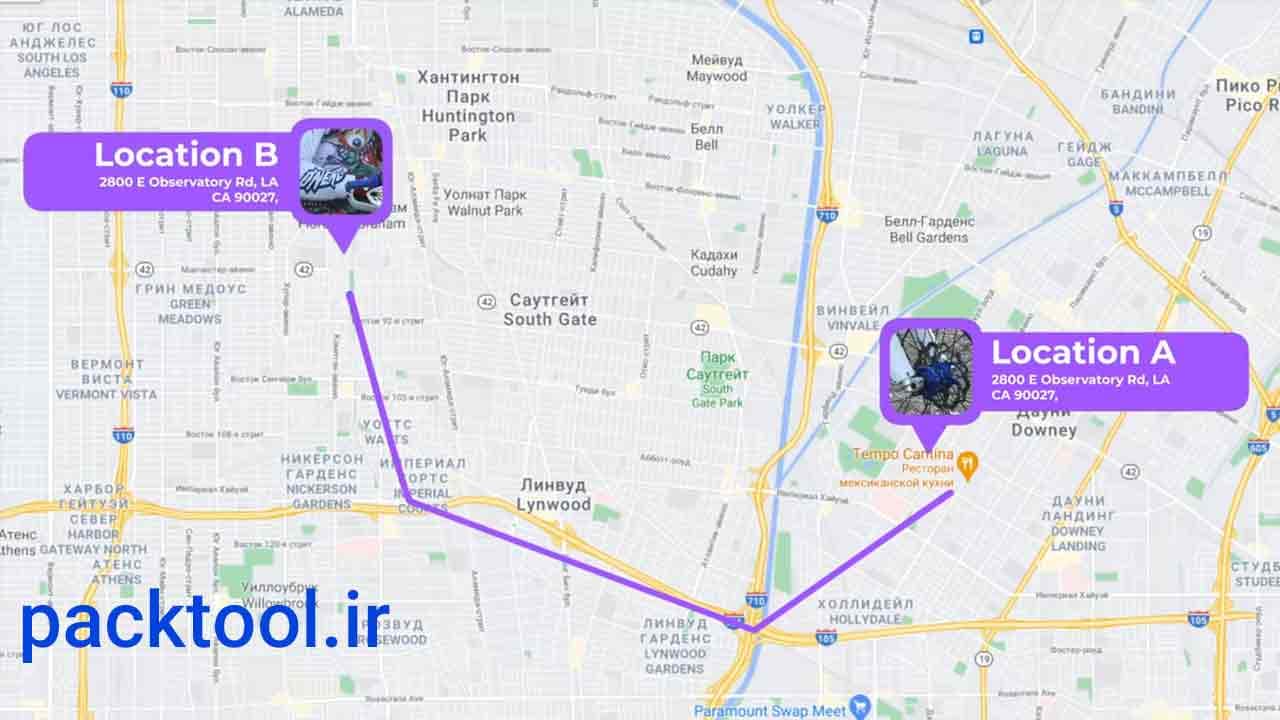 پروژه آماده اینفوگرافی پریمیر نمایش نقاط و مسیر بر روی نقشه Map Route Animations