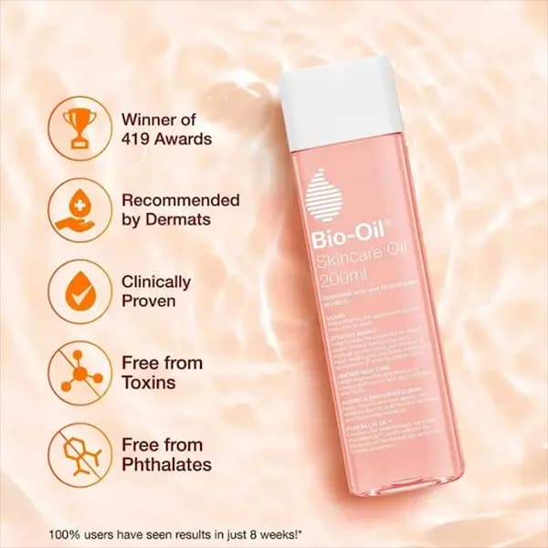 روغن اسکار و رفع ترک های پوست Skincare Bio-Oil حجم ۱۲۵میلی لیتر اصالت کالا اصل طرح جدید — تصویر ۴