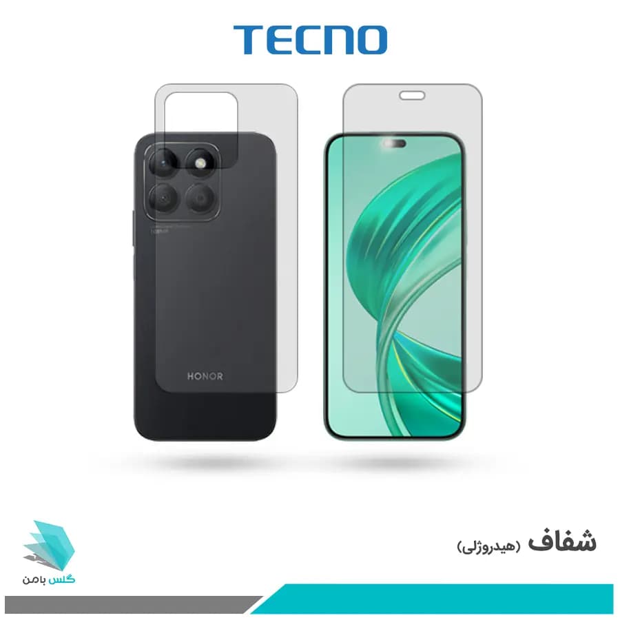 گلس پشت و رو آنر X8B شفاف برند تکنو