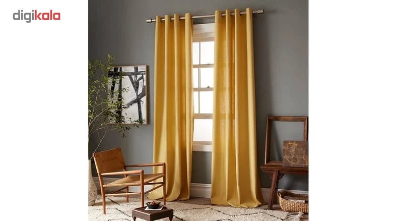 پرده مدل Gb01 سایز 280×140 سانتی‌متر زرد کد m20870