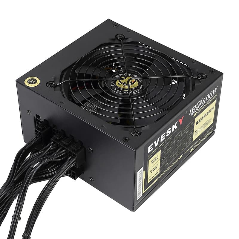 منبع تغذیه کامپیوتر ایواسکای مدل 600W-ADC کد m20739 — تصویر ۳