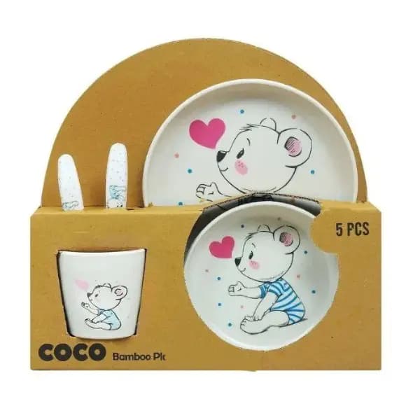 سرویس غذاخوری کودک بامبو 5 تکه coco