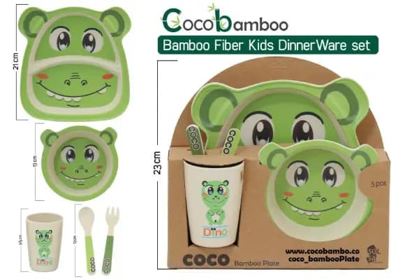 سرویس غذاخوری کودک بامبو 5 تکه coco — تصویر ۷