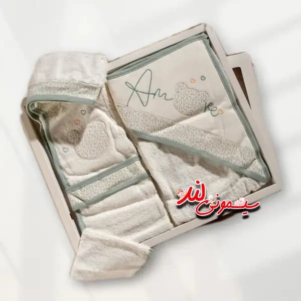 سرویس حوله نوزادی 4 تکه ترک گایه — تصویر ۳