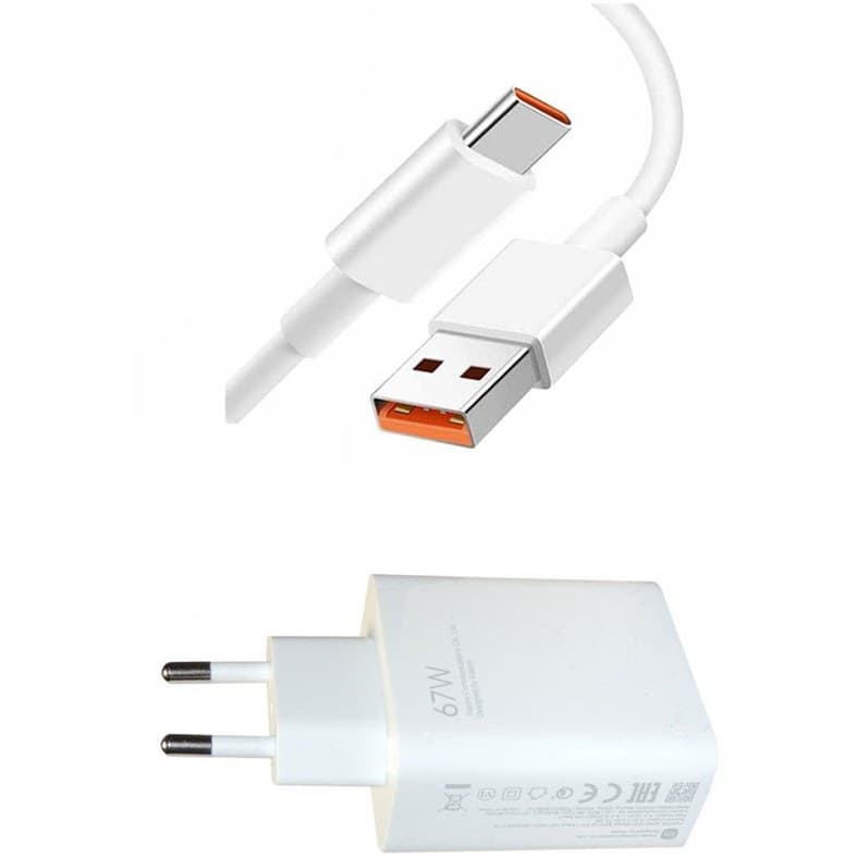شارژر شیائومی مدل Redmi Note 11 Pro ظرفیت ۶۷ وات با کابل USB Type C