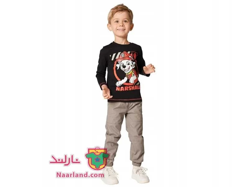 بلوز نخی Paw Patrol مشکی طرح سگهای نگهبان — تصویر ۲