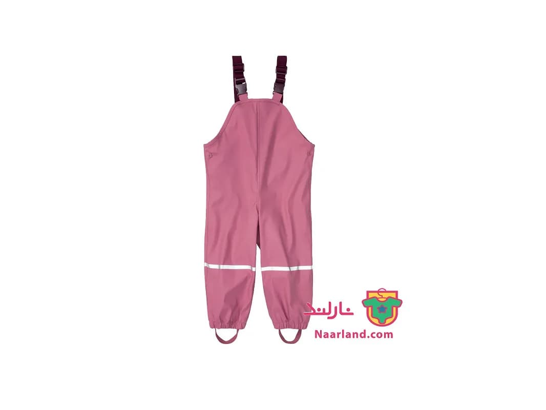 شلوار بارانی پیش بندی پلار دار لوپیلو رنگ صورتی – زرشکی