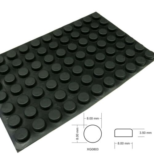 پایه لاستیکی چسب دار 3x8mmبسته(4 عددی)