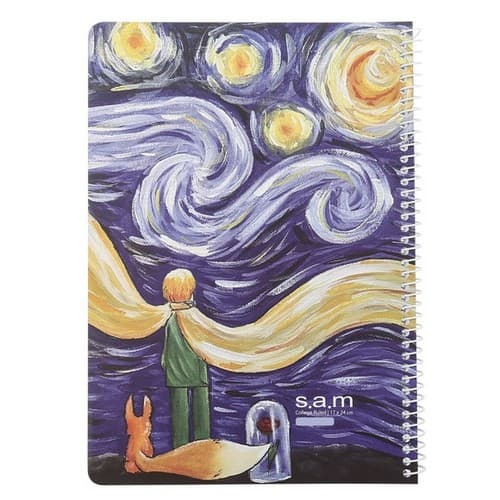دفتر 100 برگ فانتزی سیمی وزیری شومیز سم (کد 4)