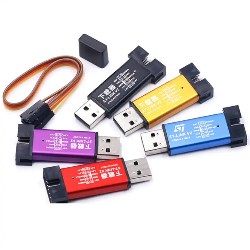 پروگرامر کوچک ST-Link V2 برای میکروکنترلر های STM8 و STM32 — تصویر ۲