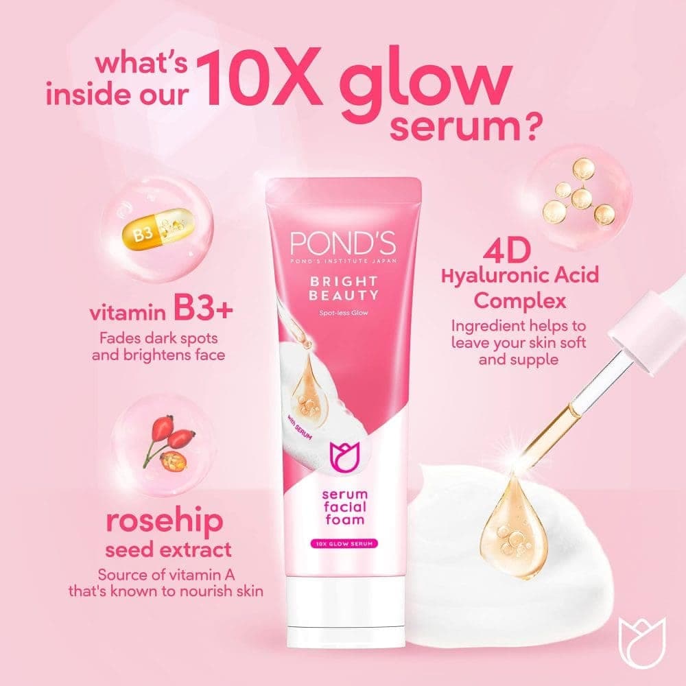 فوم شستشو برایت بیوتی پوندز FOAM POND’S BRIGHT BEAUTY — تصویر ۳