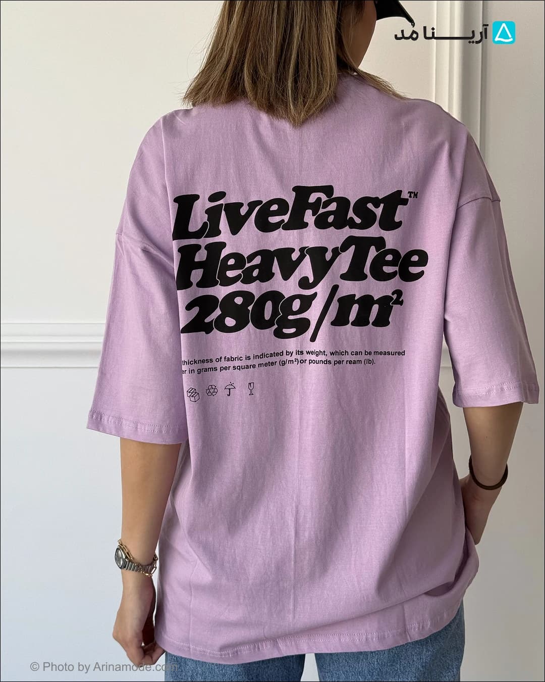 تیشرت لانگ چاپ Live Fast