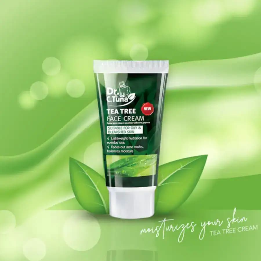 کرم آبرسان چای سبز دکتر سی تونا Cream Dr. C. Tuna Tea Tree — تصویر ۲