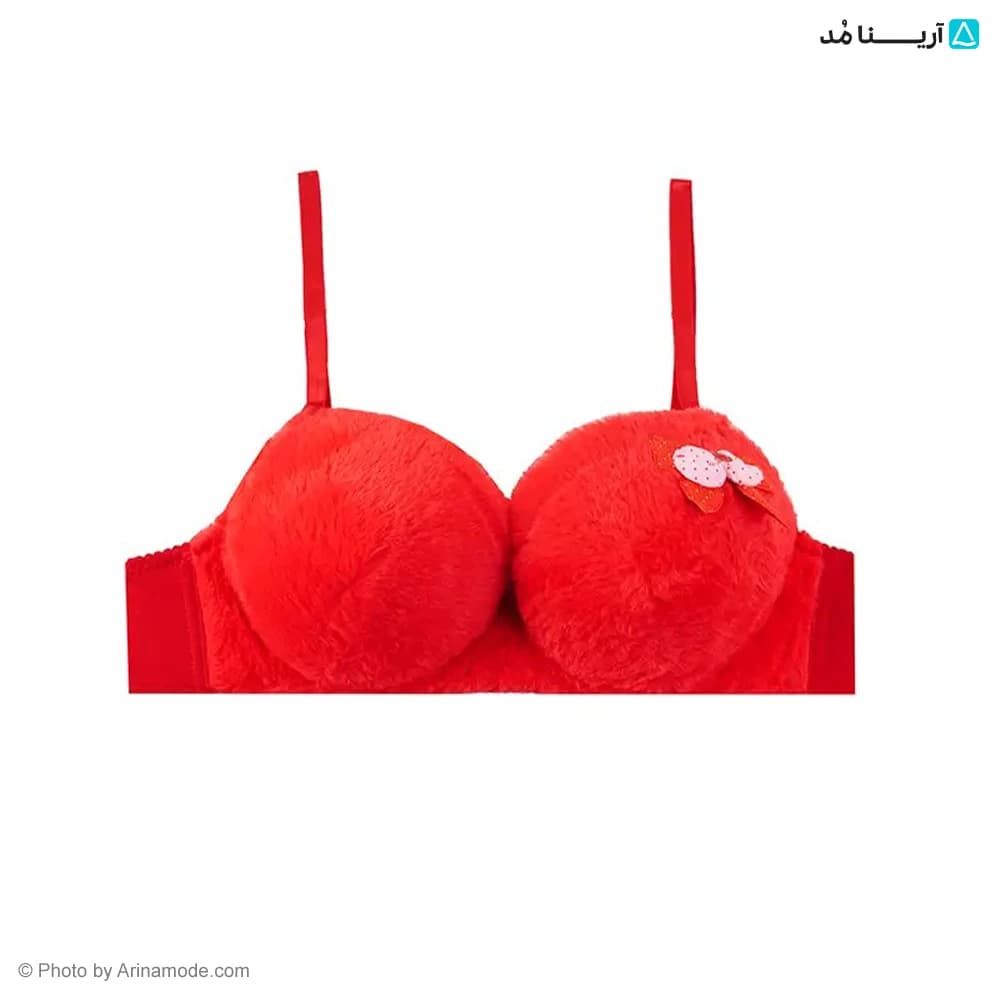 سوتین اسفنجی عروسکی پشمالو بغل گل دار — تصویر ۷