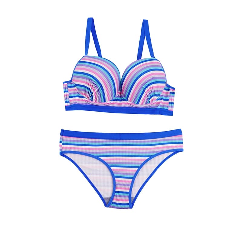 ست شورت و سوتین اسفنجی رنگین کمانی — تصویر ۴