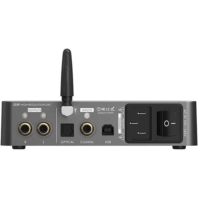 دک صوتی بلوتوث و آمپلی فایر هدفون های رزولوشن لاکسجی LOXJIE D30 Audio DAC & Headphone Amplifier Hi-Res ES9068AS 32bit/768kHz MQA — تصویر ۴