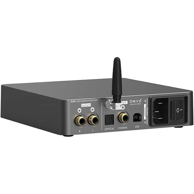 دک صوتی بلوتوث و آمپلی فایر هدفون های رزولوشن لاکسجی LOXJIE D30 Audio DAC & Headphone Amplifier Hi-Res ES9068AS 32bit/768kHz MQA — تصویر ۳