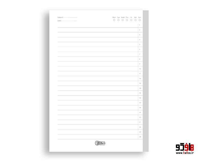 دفتر لمینیت سیمی 100 برگ مدل چهل تکه 115/2 — تصویر ۴