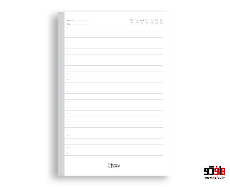 دفتر لمینیت سیمی 150 برگ مدل گلی 114/8 — تصویر ۳