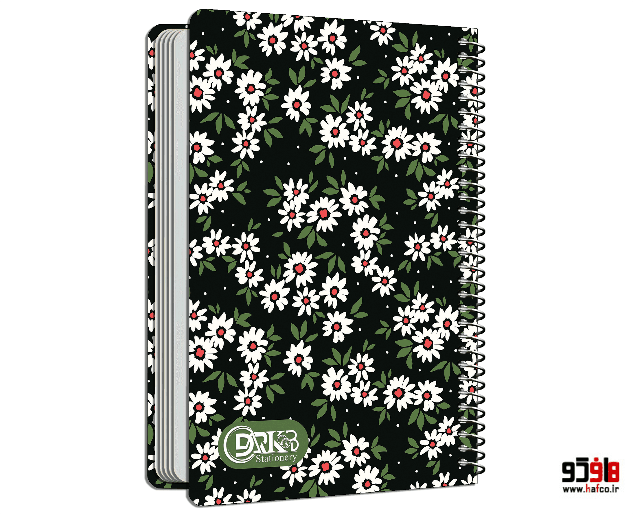 دفتر لمینیت سیمی 150 برگ مدل گلی 114/5