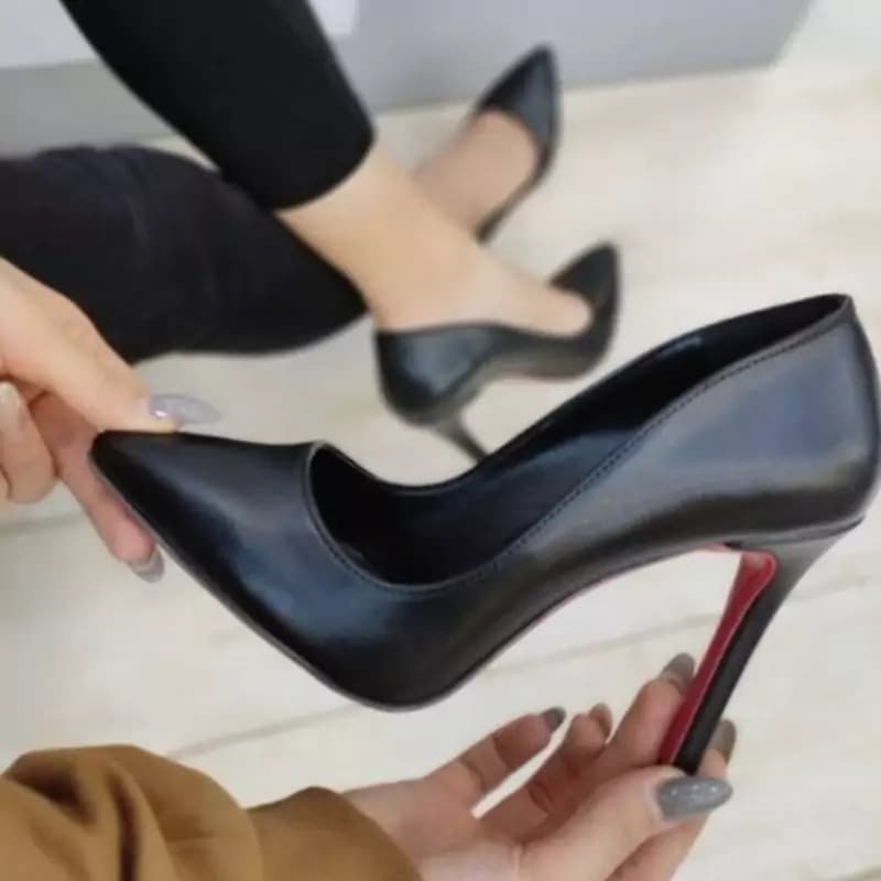 کفش استلتو مجلسی چرم کد 5006
