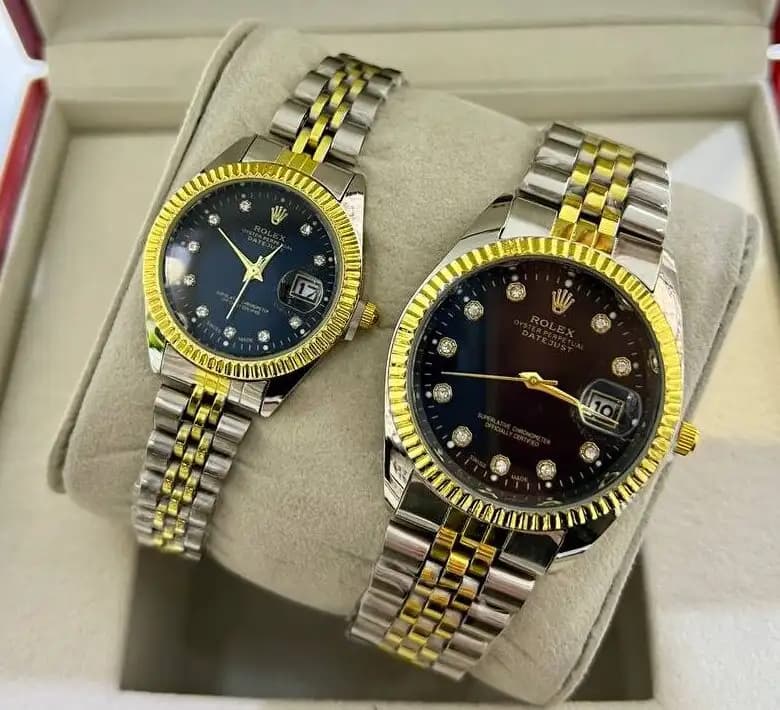 ساعت رولکس دیت جاست ROLEX DATEJUST کد 5003 (دورنگ صفحه مشکی)